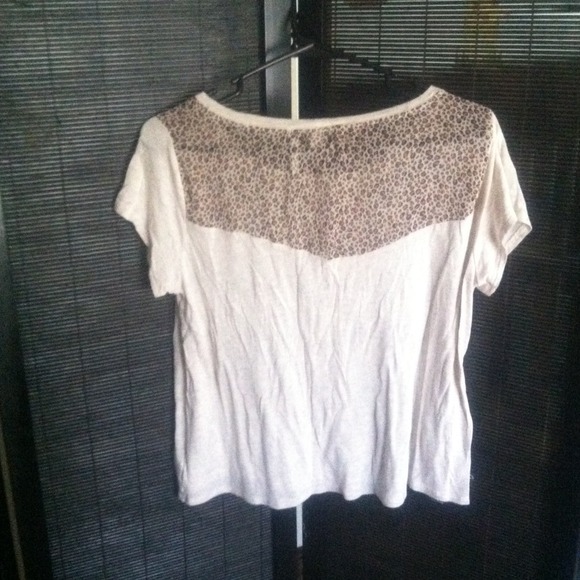 Sheer leopard back top