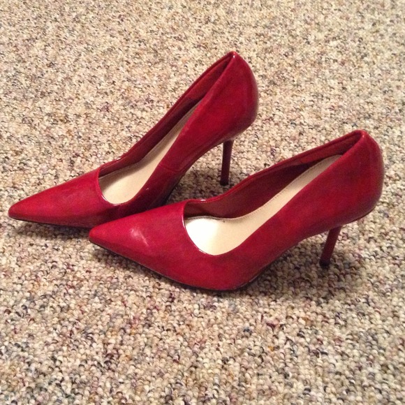 Red shiny "Delicious" heels