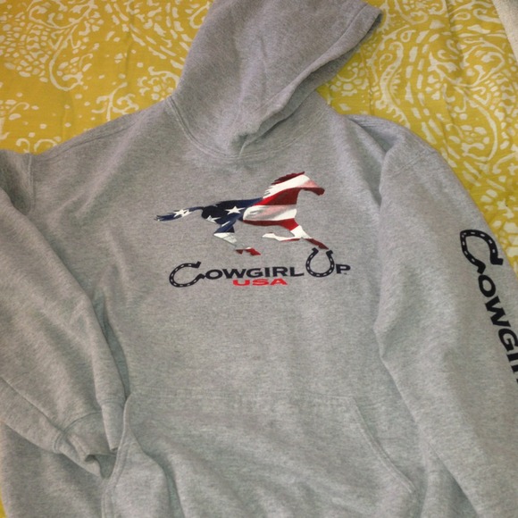 Gray Cowgirl Up Hoodie