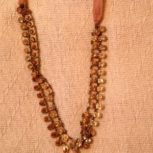 Two toned jeweled long Jcrew necklace