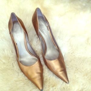 Nine West Gold stilettos