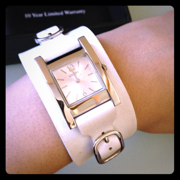 Guess white watch