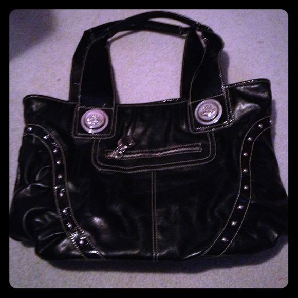 ⭐Mark down! Kathy Zealand black studded tote⭐