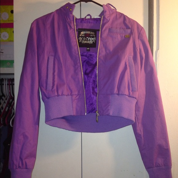 "Ecko red" jacket purple with gold zipper