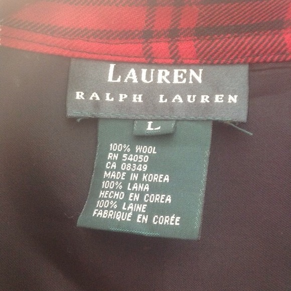 Red Plaid Ralph Lauren Wool Jacket - Picture 3 of 3