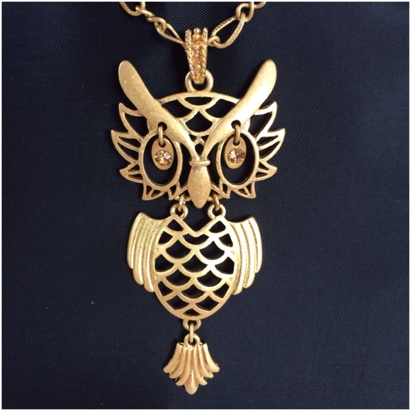 Vintage Avon Owl Necklace - Picture 1 of 6