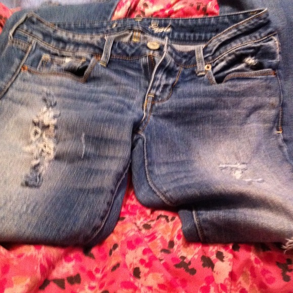 Ae skinny stretch jeans with holes