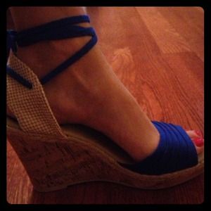 Lace up wedge espadrilles