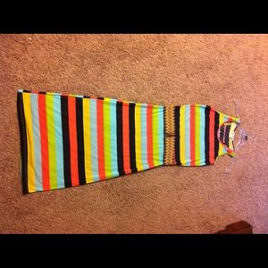 Multi colored racer back maxi