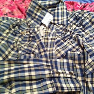 Cowgirl plaid shirt with tags