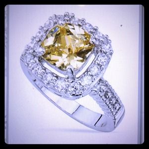 Cubic Zircronia Square Ring