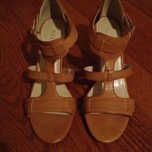 Tan strappy heels