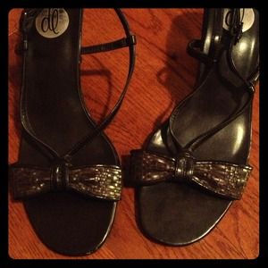 Dark brown strappy heel