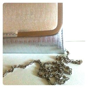 Silver "Aldo" clutch