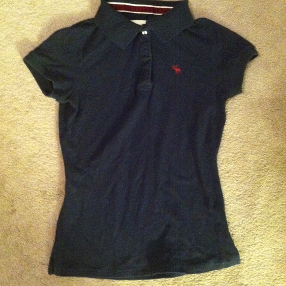 Navy Abercrombie short sleeve shirt