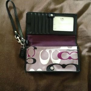 Authentic coach wristlet clutch