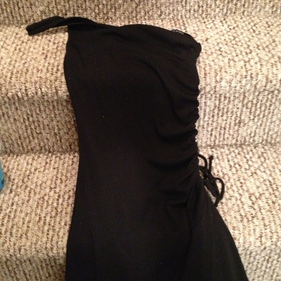 Black one strap dress