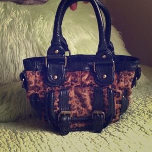 Cute faux animal print small purse