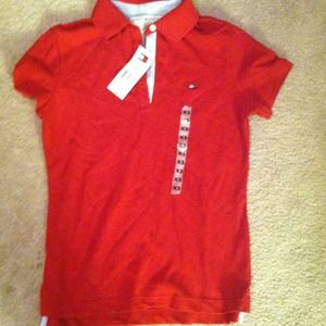 Red Tommy Hilfiger polo never worn