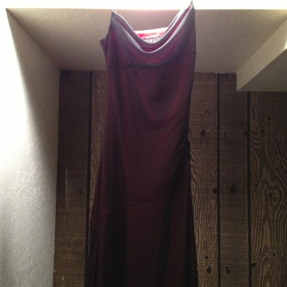 Sheer black with red underneath dress.