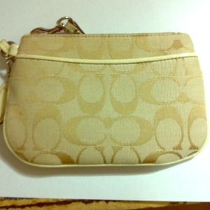 Coach signature wristlet