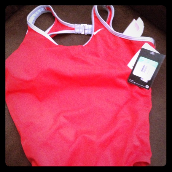 Unworn, size 8, one piece swimsuit, NIKE