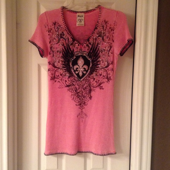 **PRICE REDUCED** Pink bling top
