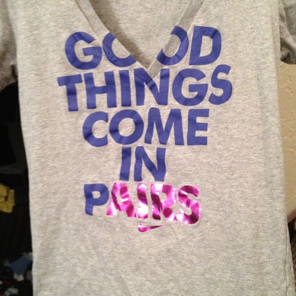 Nike top. "Good things come in pairs"