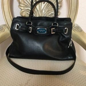 Michael Kors black leather handbag