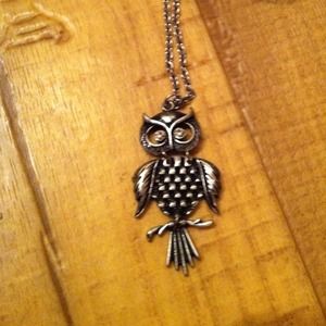 Silver Owl necklace