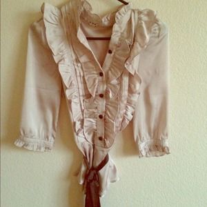 Beige and brown classy top