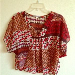 Multicolor shirt, loose fit