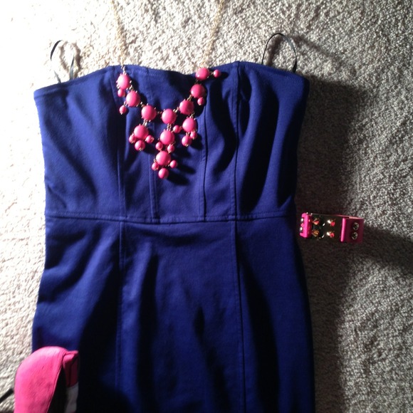 💥New💥Sexy blue bandage dress - Picture 3 of 3