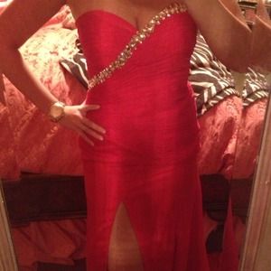 Red formal dress