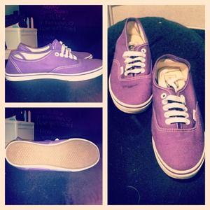Brand new purple slim vans white laces. Negotiable