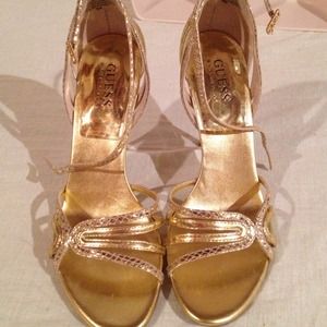 Gold Heels by Guess size 8