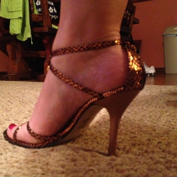 Pierre Dumas Bronze Heels - Worn Once To A Ball!!