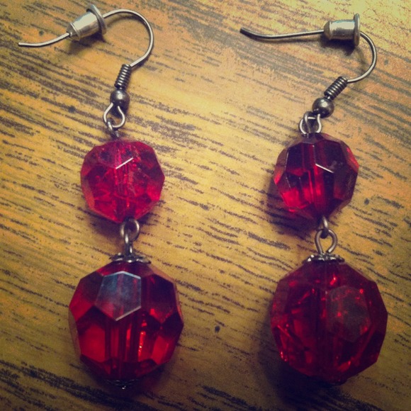Red earrings!