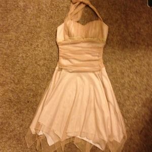 Brown/nude cocktail dress