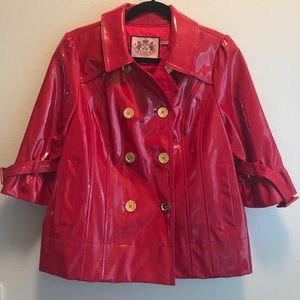 Red patent leather juicy Couture jacket