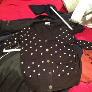 Madewell/Wallace Polka Dot cotton cardigan