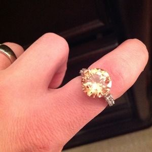 Tangerine stone ring