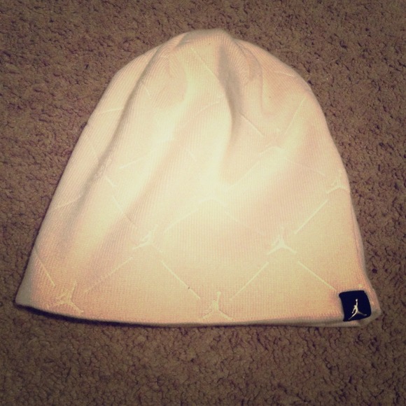 Ivory colored jordan beanie