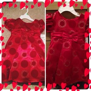 2pc Red Sparkly Dress:18 Months
