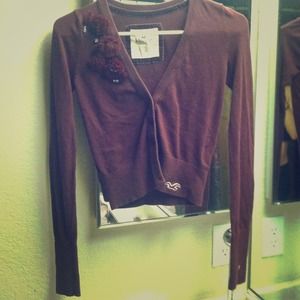 Hollister Cropped Cardigan Sweater XS