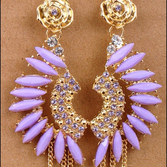 Purple Navaho Earrings - Picture 2 of 3