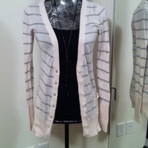 TRADED!!!!! Mossimo white stripped cardigan