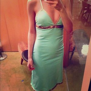 Beautiful Mint Green and Gold Dress