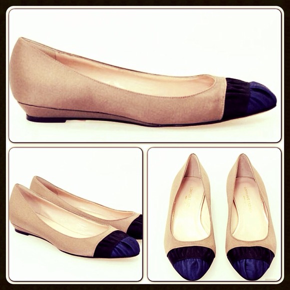 Loeffler Randall Taupe Ruched Blue & Black Satin