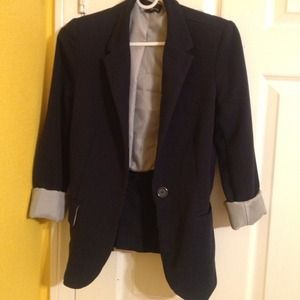 Navy Blur Blazer